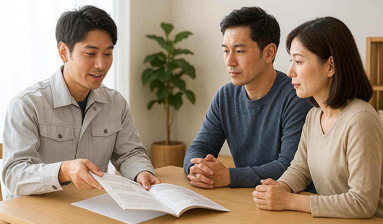 お店で見積もり相談を伺います